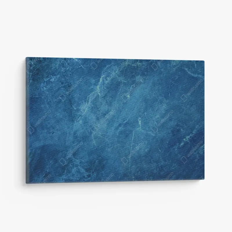 Leinwandbild tiefblaue marmortextur