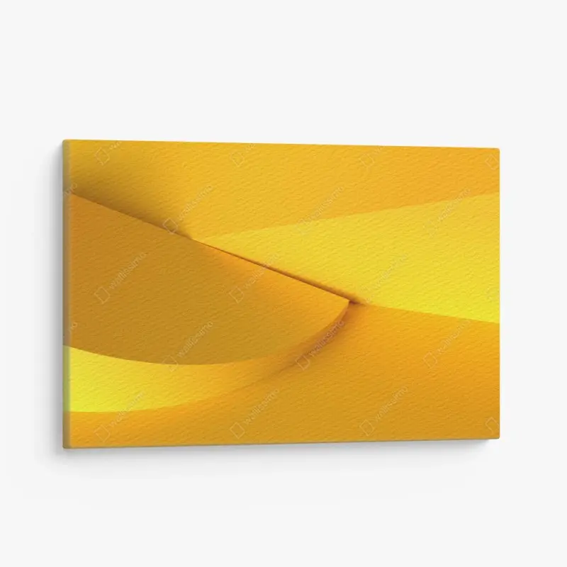Leinwandbild gelbe geometrische abstraktion 3d