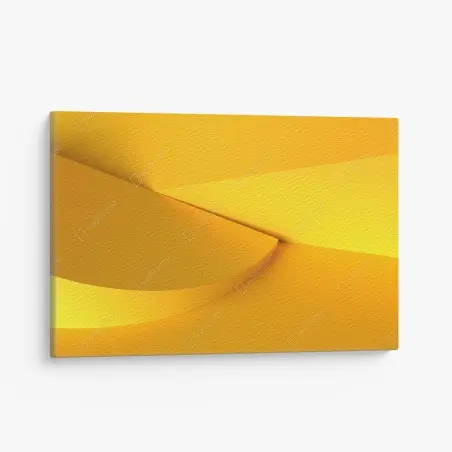 Leinwandbild gelbe geometrische abstraktion 3d – Pixers®