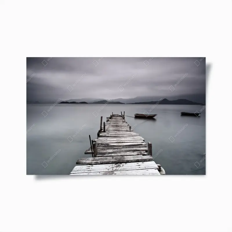 Poster ruhige seebrücke über stillem meer