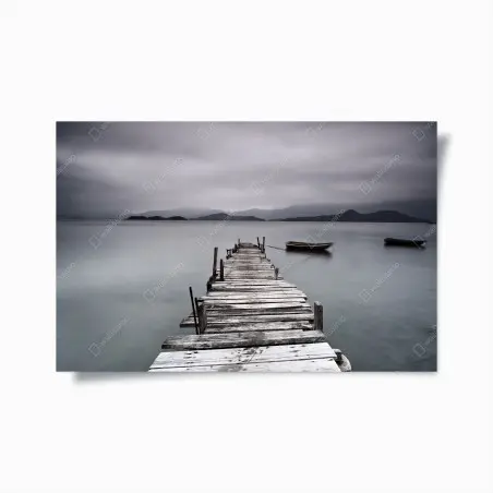 Poster ruhige seebrücke über stillem meer – Pixers®