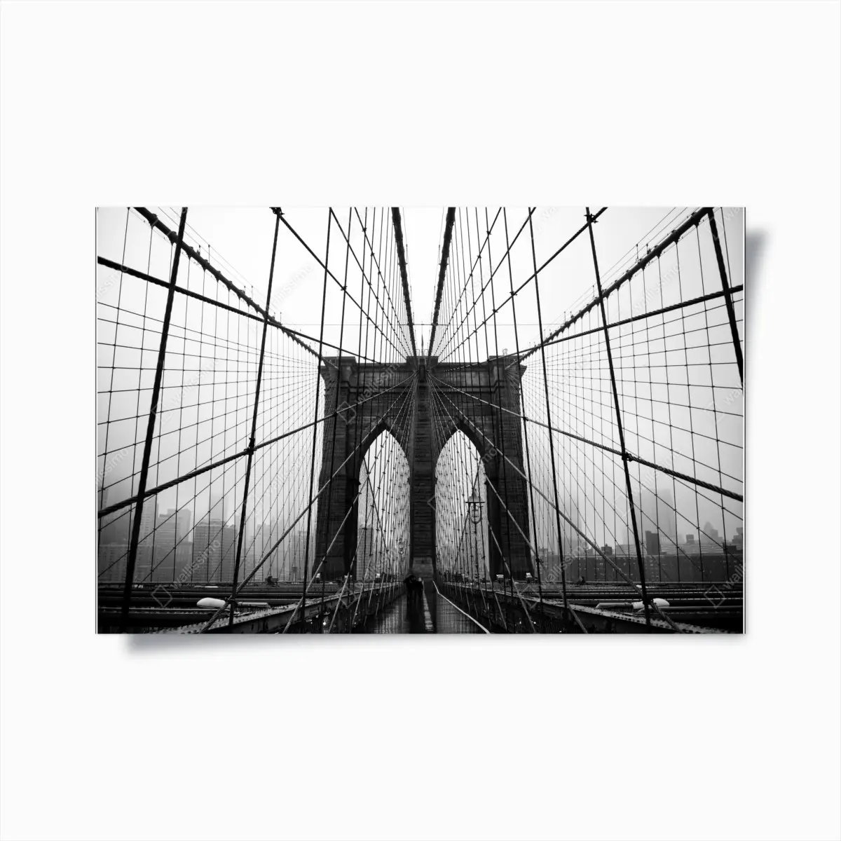 Poster Brooklyn Bridge geometrische perspektive – Pixers®