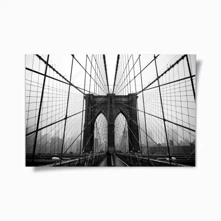 Poster Brooklyn Bridge geometrische perspektive – Pixers®