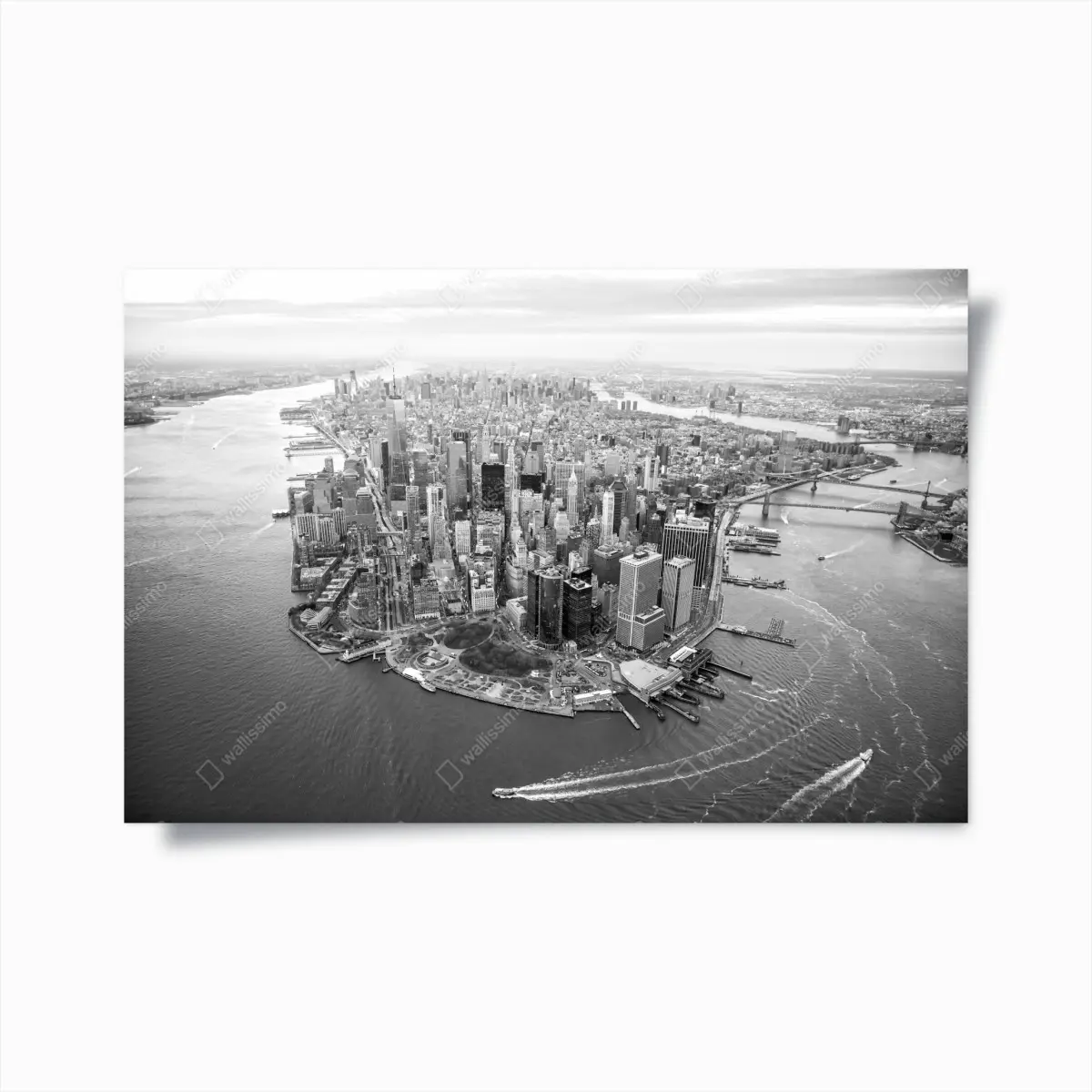Poster Manhattan skyline aus der luft – Pixers®