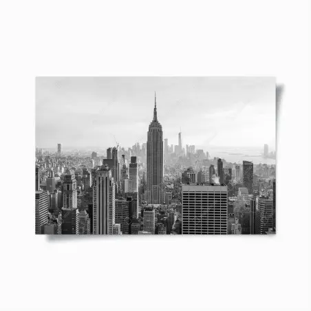 Poster New York skyline in schwarzweiß – Pixers®