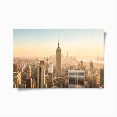 Poster New York skyline im goldenen licht – Pixers®