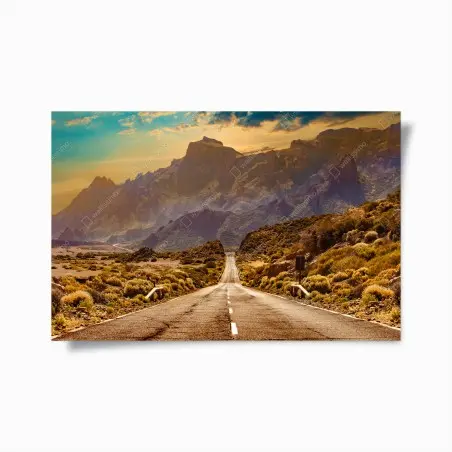 Poster straße in die berge auf Teneriffa – Pixers®