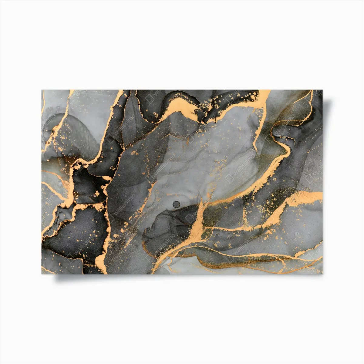 Poster rauchiger grauer marmor mit goldenen adern – Pixers®