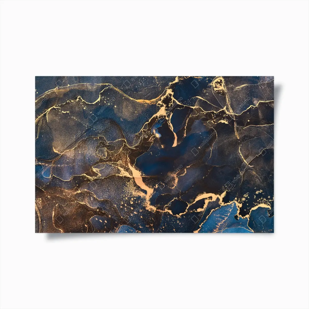 Poster nachtmarmor mit goldenen adern – Pixers®