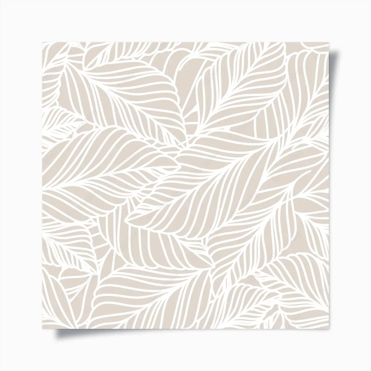 Poster beige botanisches blattmuster – Pixers®