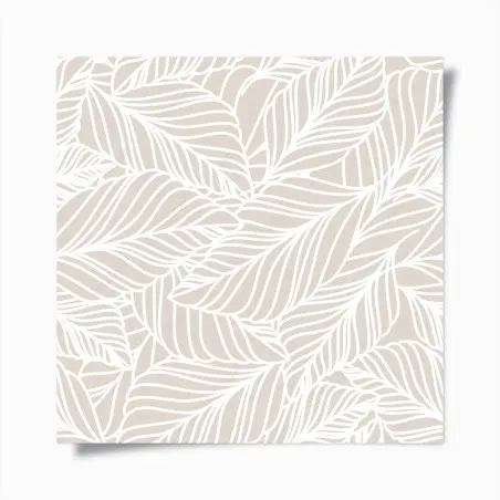 Poster beige botanisches blattmuster – Pixers®