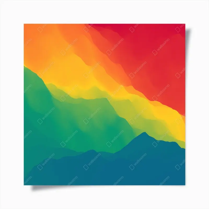 Poster kräftiger geschichteter bergverlauf