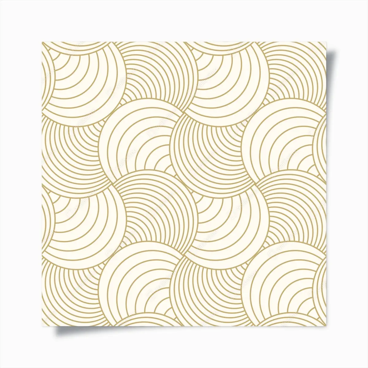 Poster goldenes art deco kreismuster – Pixers®