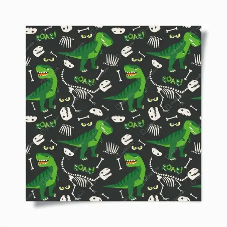 Poster verspieltes grünes t-rex muster – Pixers®