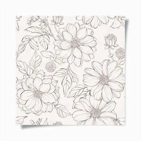 Poster zartes botanisches blumenmuster – Pixers®