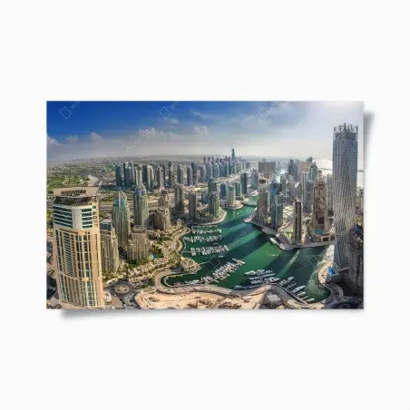 Poster Dubai Marina panorama skyline – Pixers®