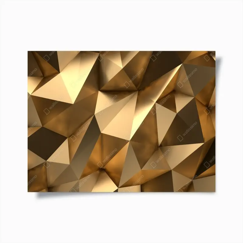 Poster goldene geometrische facetten