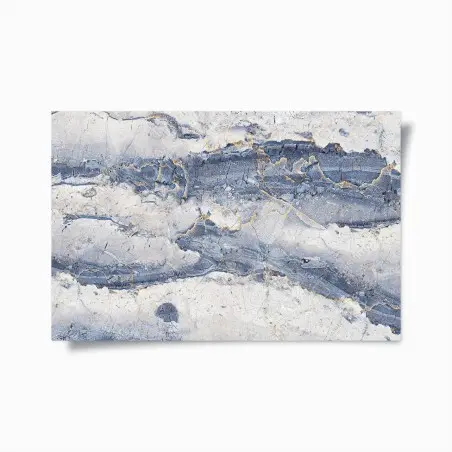 Poster blauer marmor mit goldenen adern – Pixers®