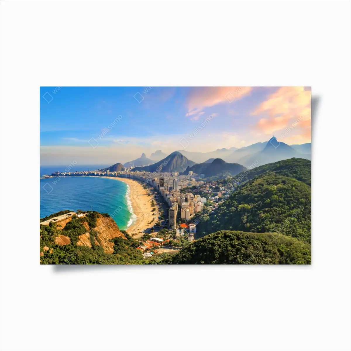 Poster Copacabana und Ipanema luftaufnahme panorama – Pixers®