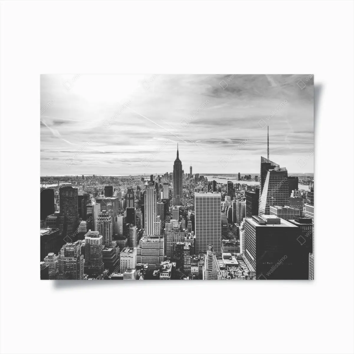 Poster panorama von New York in graustufen – Pixers®