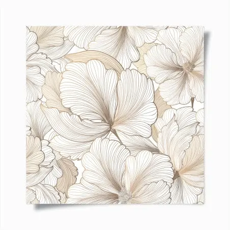 Poster zarte beige blumenillustration – Pixers®