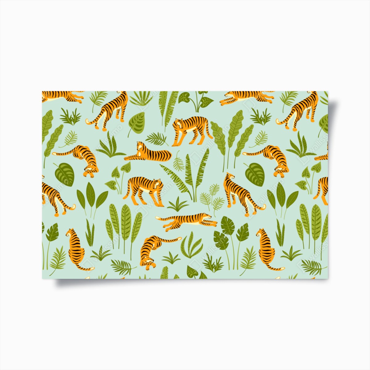 Poster verspieltes tiger dschungel muster – Pixers®