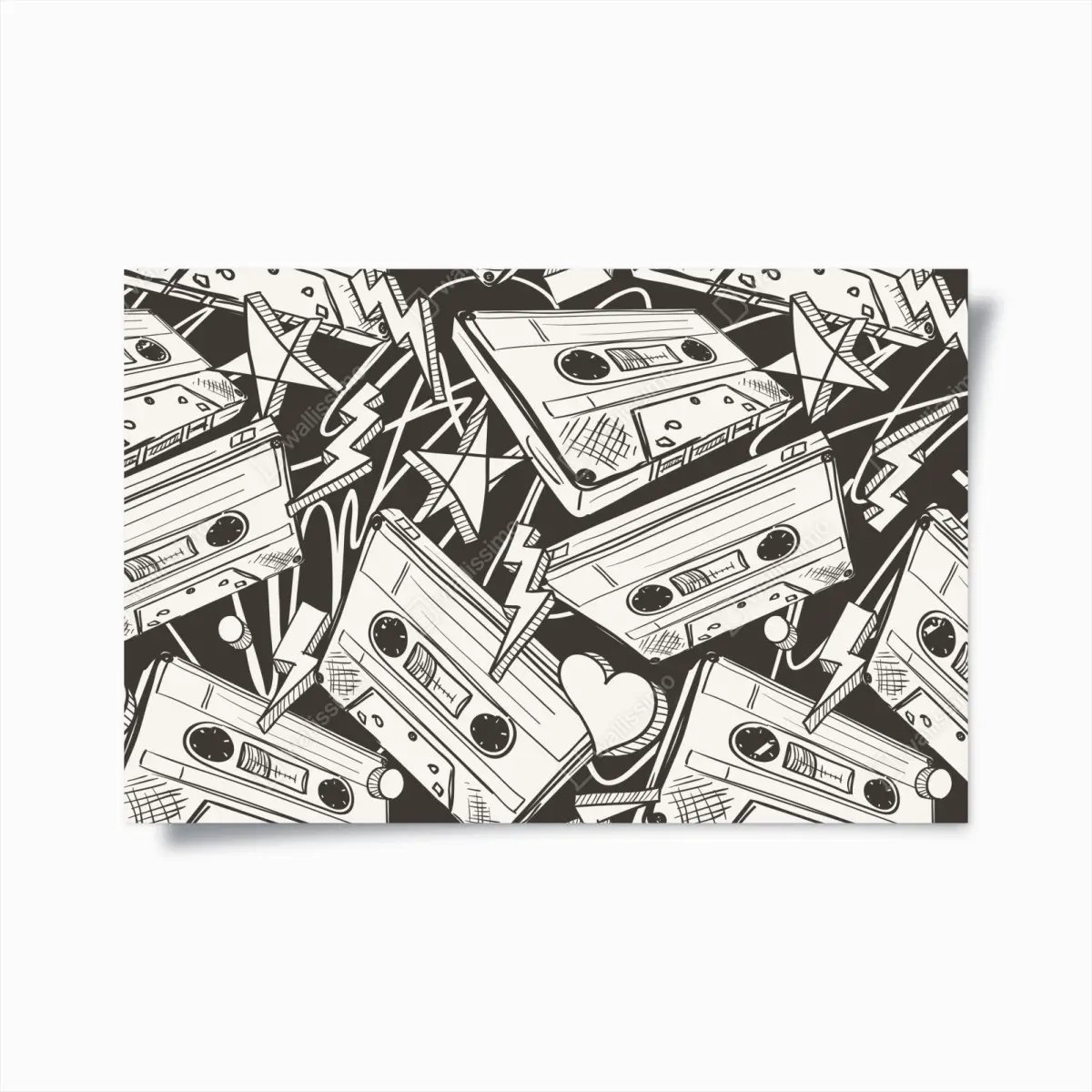 Poster vintage kassettenmuster – Pixers®