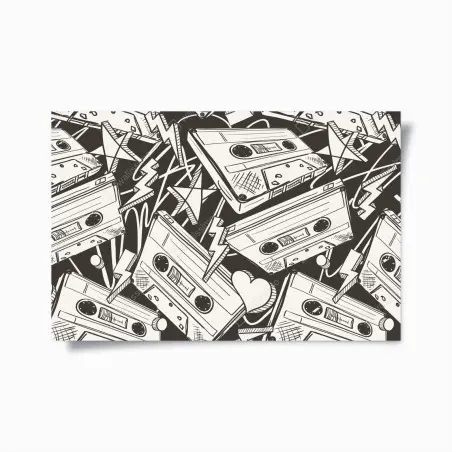 Poster vintage kassettenmuster – Pixers®
