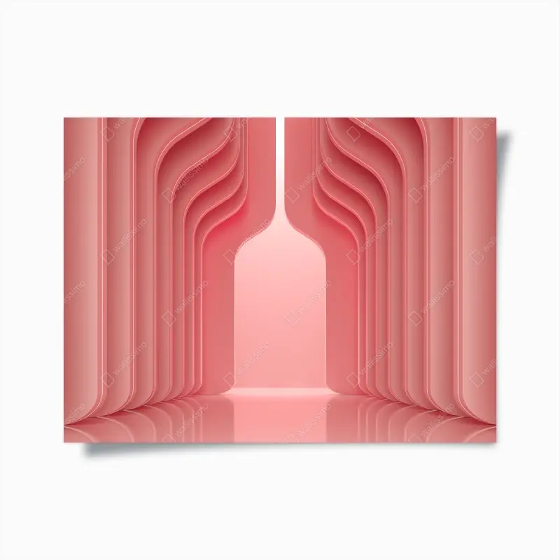 Poster zeitgenössisches korallenrosa architekturmotiv