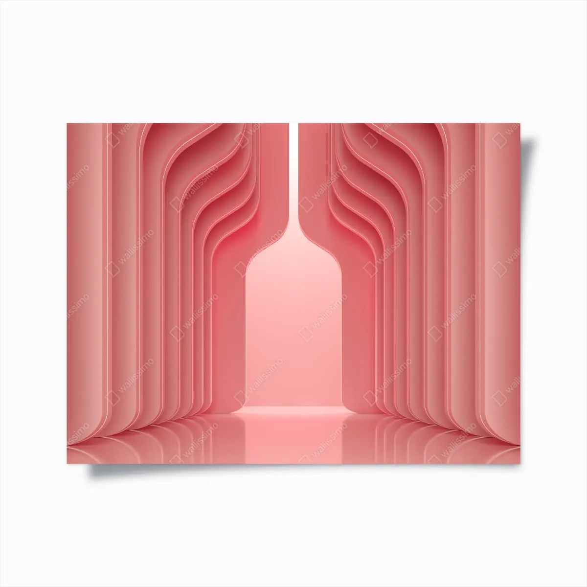 Poster zeitgenössisches korallenrosa architekturmotiv – Pixers®