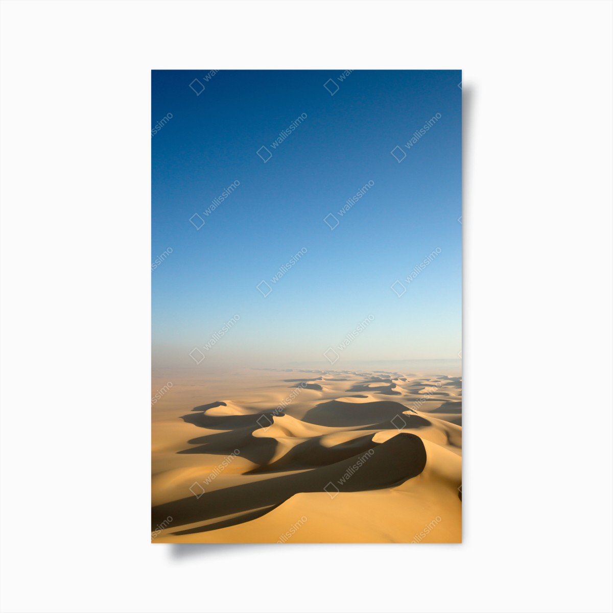 Poster endlose wüstendünen unter blauem himmel – Pixers®