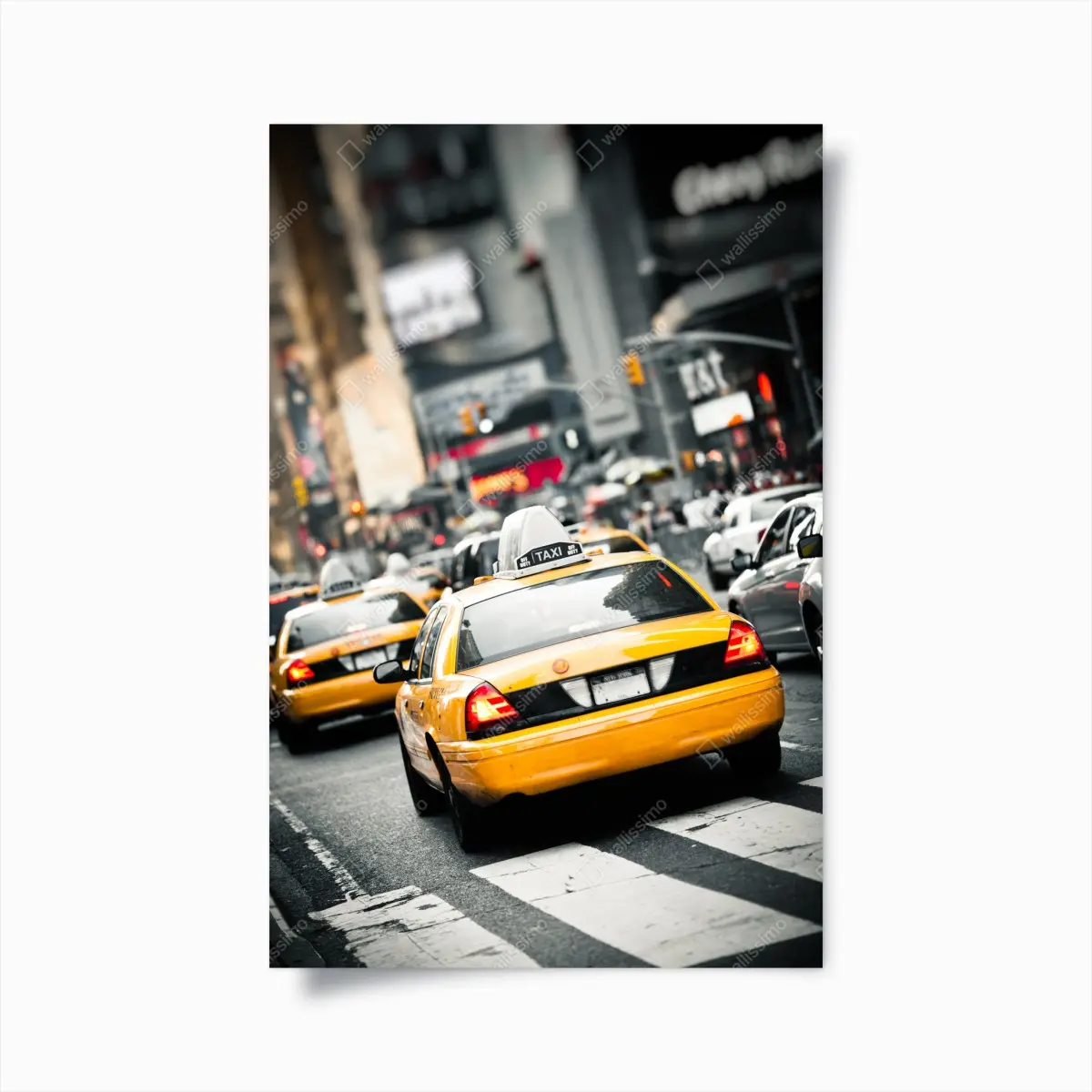Poster gelbes taxi in den straßen von New York – Pixers®