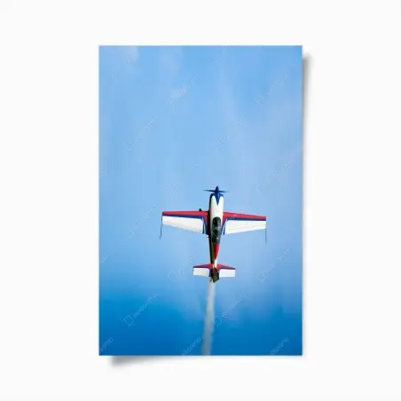 Poster kunstflugzeug im vertikalen aufstieg – Pixers®
