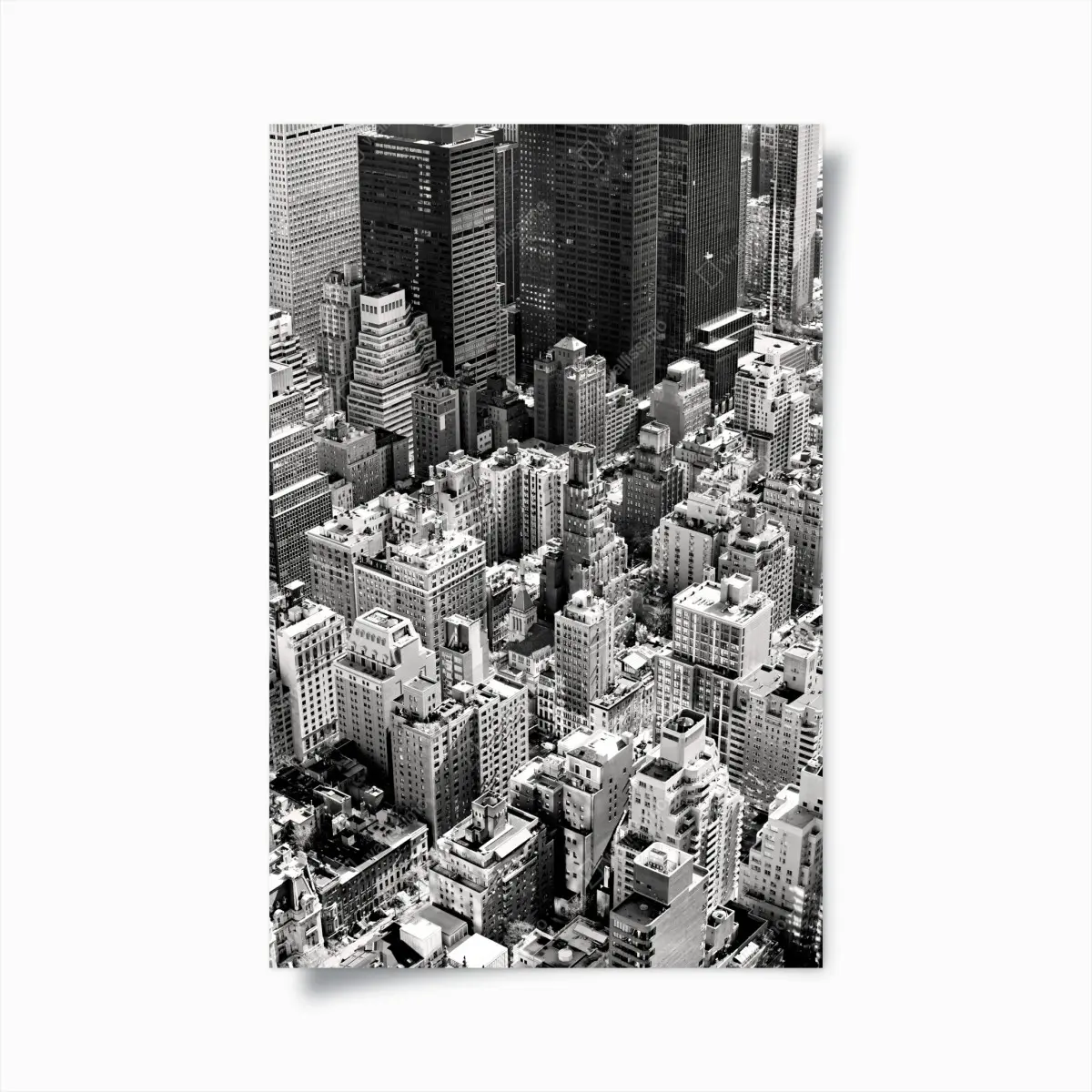 Poster Manhattan luftaufnahme skyline in monochrom – Pixers®