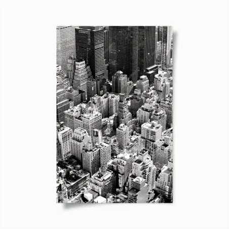 Poster Manhattan luftaufnahme skyline in monochrom – Pixers®