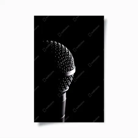 Poster dramatische mikrofon-nahaufnahme – Pixers®