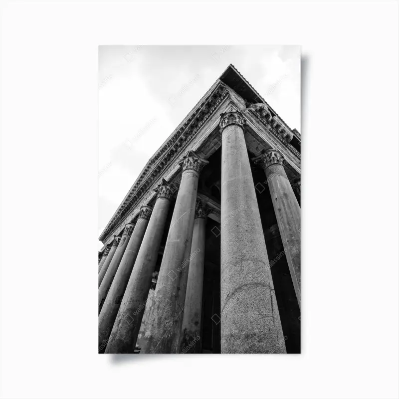 Poster majestätische säulen des Pantheon in Rom