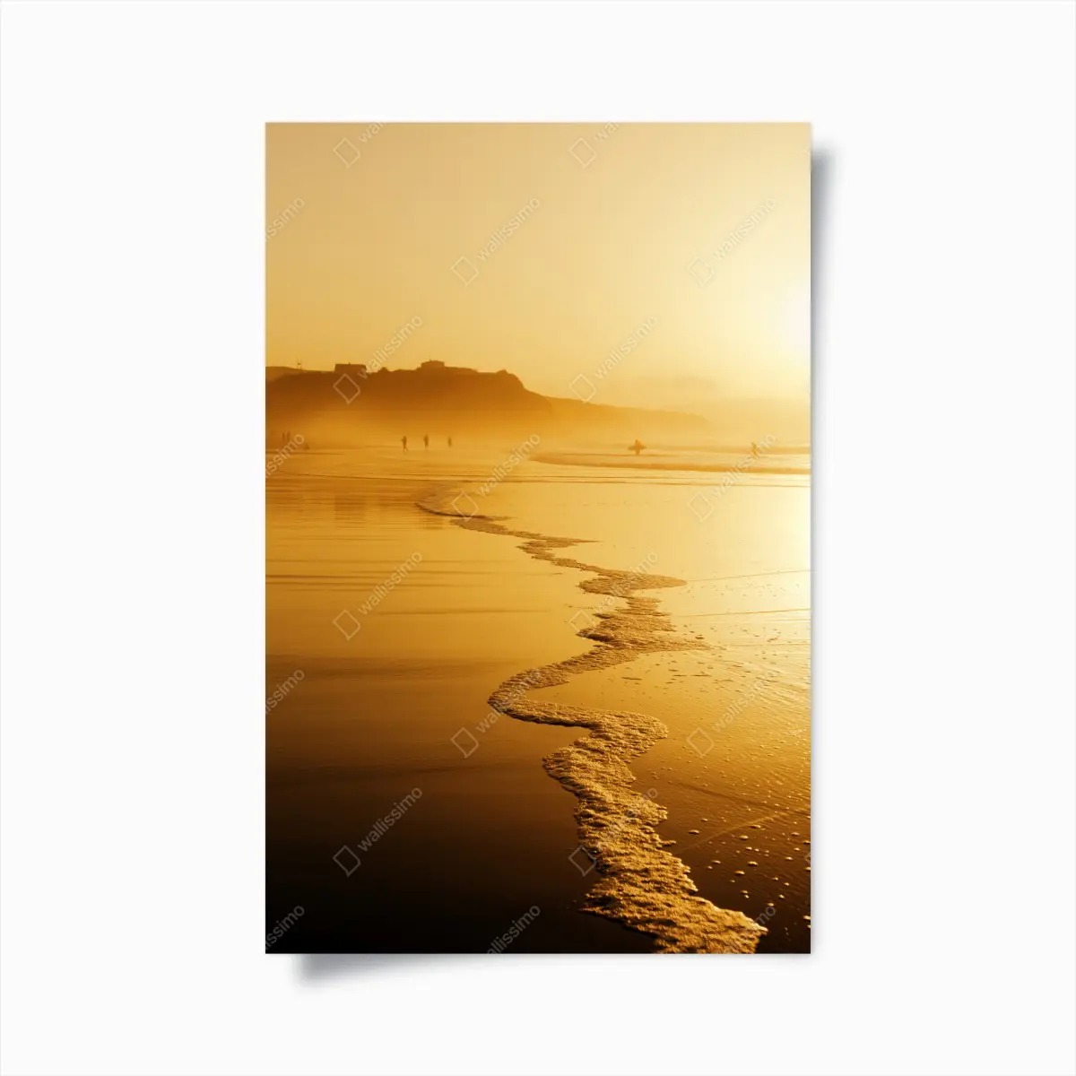 Poster goldener sonnenuntergang am strand von Sopelana – Pixers®