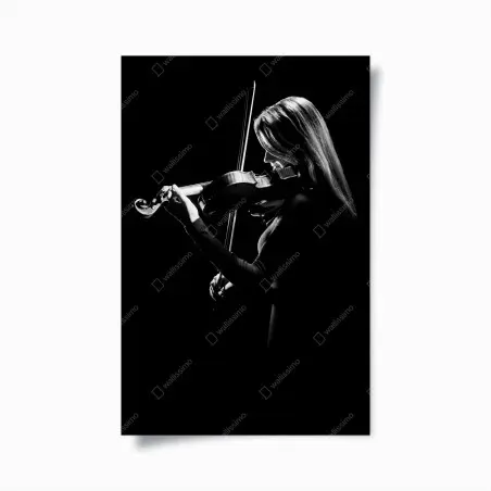Poster elegante geigerin silhouette – Pixers®