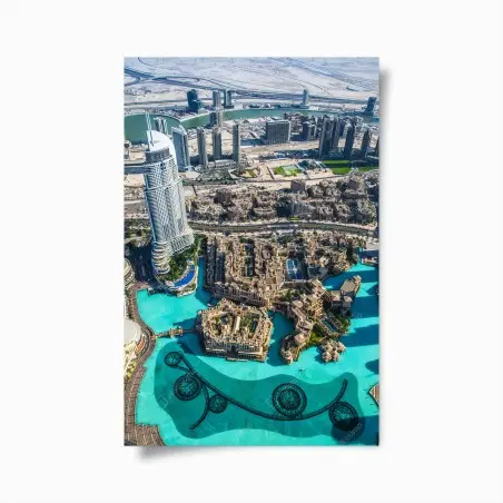 Poster luftaufnahme von Downtown Dubai – Pixers®