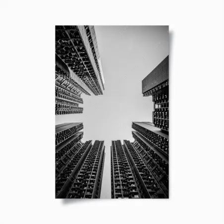 Poster städtische perspektive hochhäuser – Pixers®