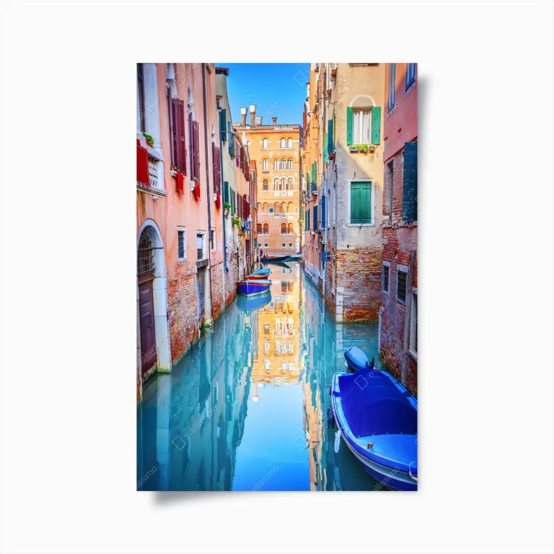 Poster Venedig kanal und spiegelungen