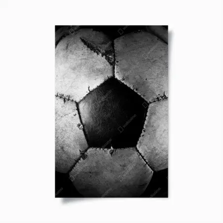 Poster abgenutzter fußball - nahaufnahme – Pixers®