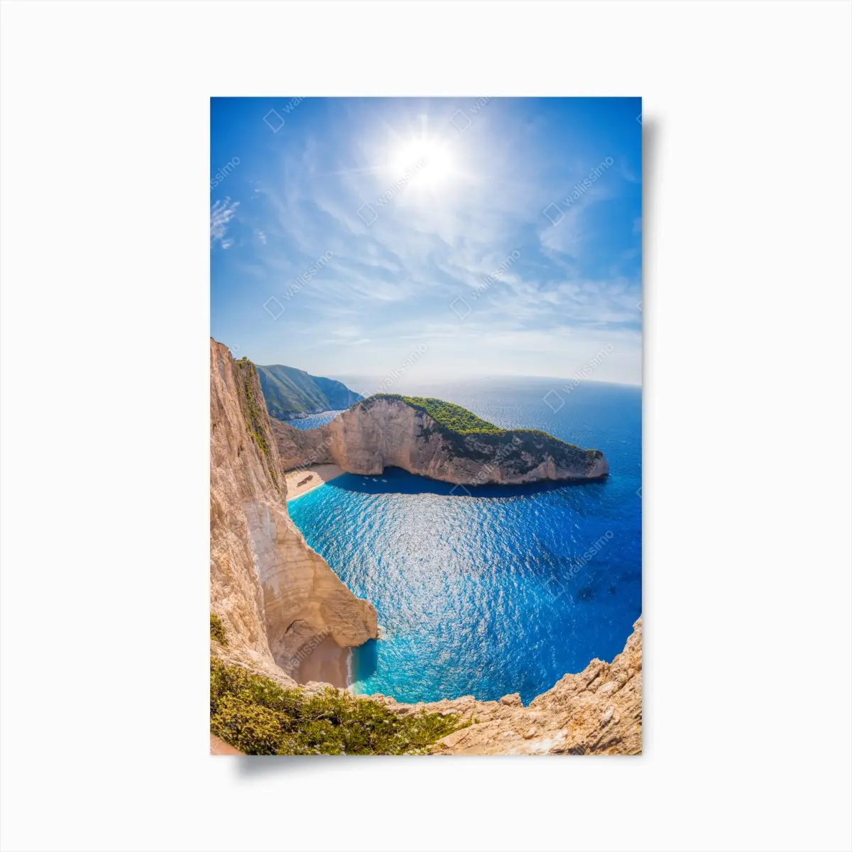 Poster sonnenklippen am Navagio strand, Zakynthos – Pixers®