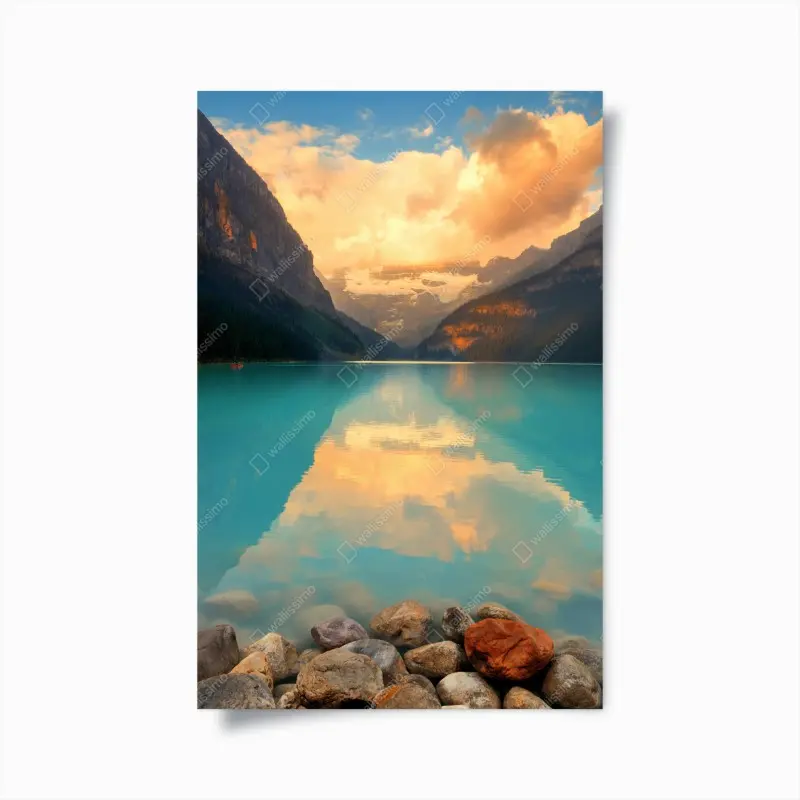 Poster sonnenaufgang über Lake Louise, Banff