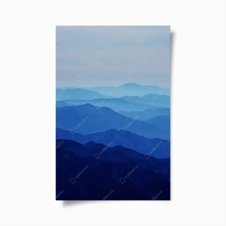 Poster neblige blaue bergschichten – Pixers®