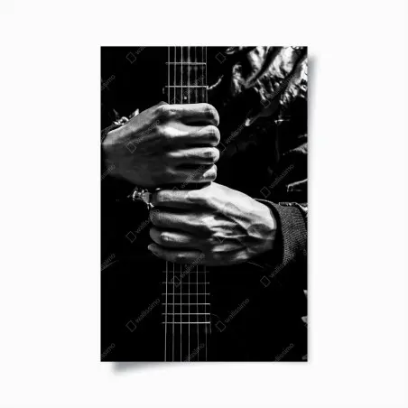 Poster hände am gitarrenhals – Pixers®