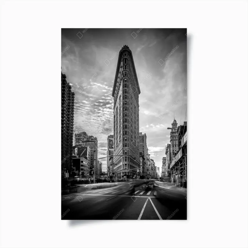 Poster Flatiron, New York — monochrome architektur