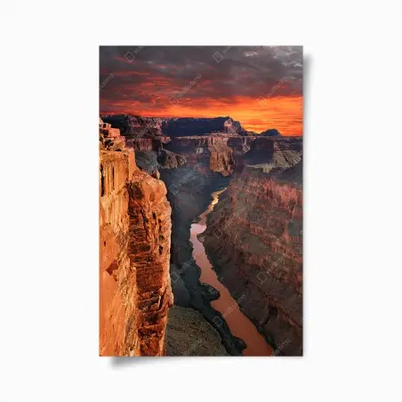 Poster Grand Canyon sonnenuntergang panorama – Pixers®
