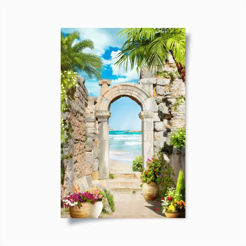 Poster sonniger bogen zum meer